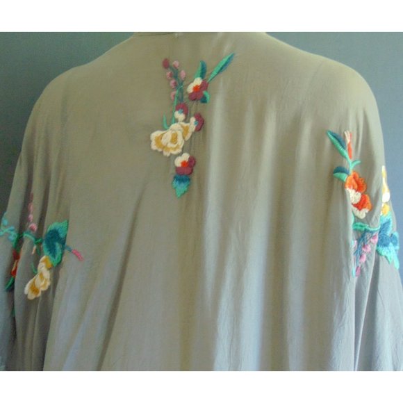 Johnny Was Embroidered Floral Kimono Jacket L - Picture 11 of 12